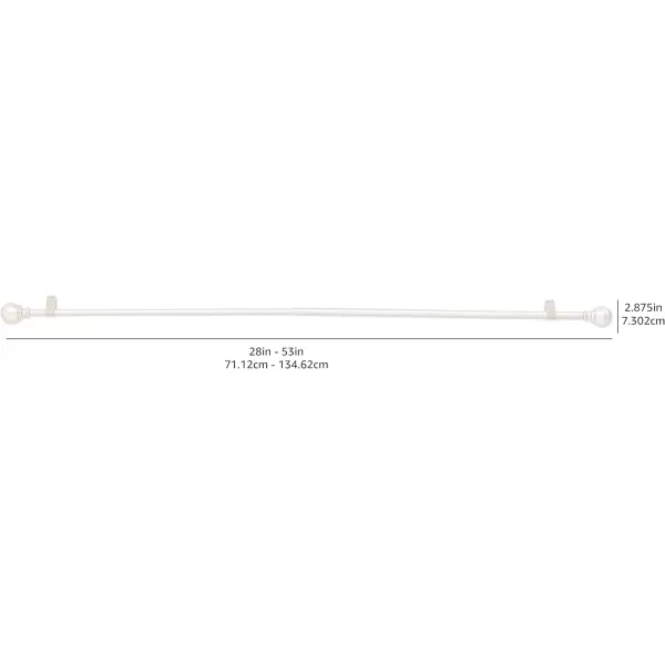 Amazon Basics 1Inch Curtain Rod with Round Finials 1Pack 36 to 72 BlackNickel