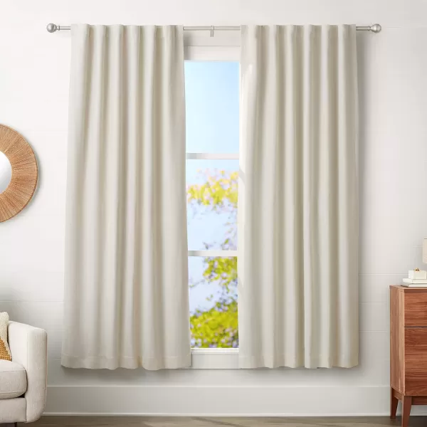 Amazon Basics 1Inch Curtain Rod with Round Finials 1Pack 36 to 72 BlackNickel