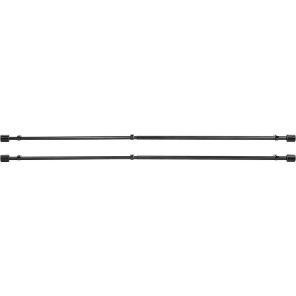 Amazon Basics 1Inch Wall Curtain Rod with Cap Finials 36 to 72 NickelBlack