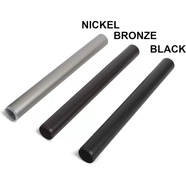 Amazon Basics 1Inch Wall Curtain Rod with Cap Finials 36 to 72 NickelBronze