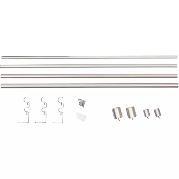 Amazon Basics 1Inch Wall Curtain Rod with Cap Finials 36 to 72 NickelNickel