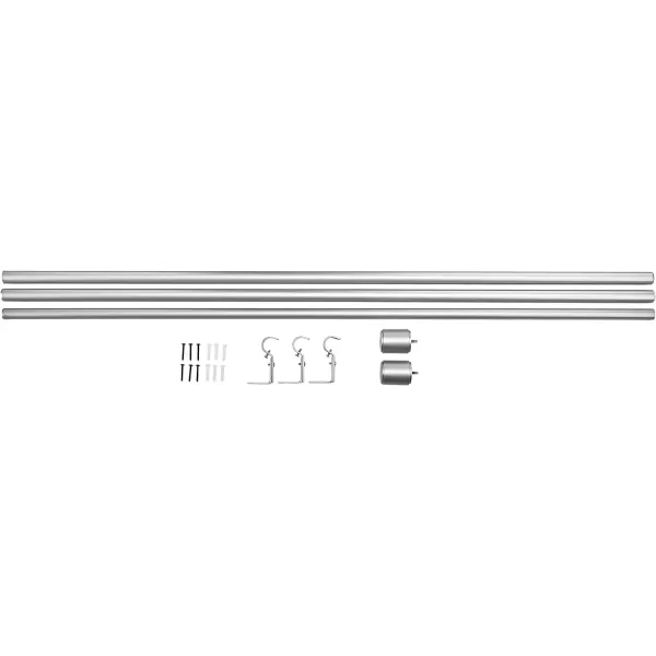 Amazon Basics 1Inch Wall Curtain Rod with Cap Finials 36 to 72 NickelNickel