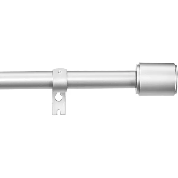 Amazon Basics 1Inch Wall Curtain Rod with Cap Finials 36 to 72 NickelNickel