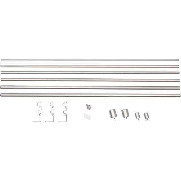 Amazon Basics 1Inch Wall Curtain Rod with Cap Finials 36 to 72 NickelNickel