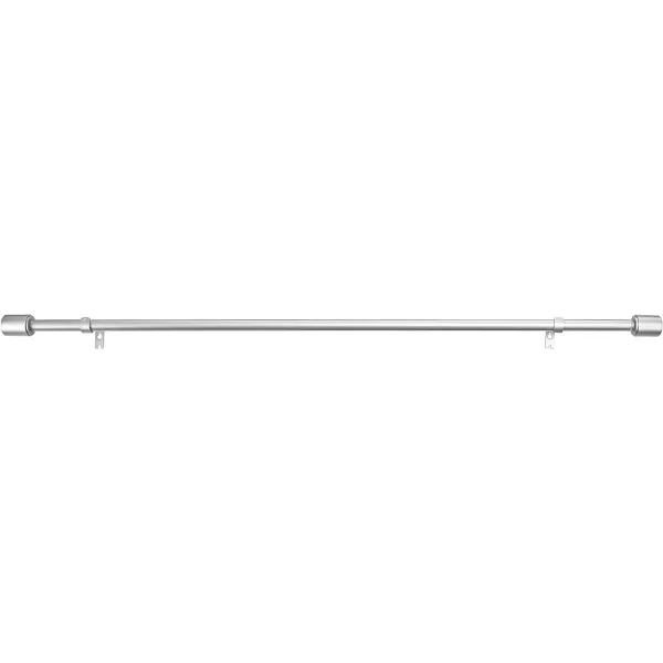 Amazon Basics 1Inch Wall Curtain Rod with Cap Finials 36 to 72 NickelNickel