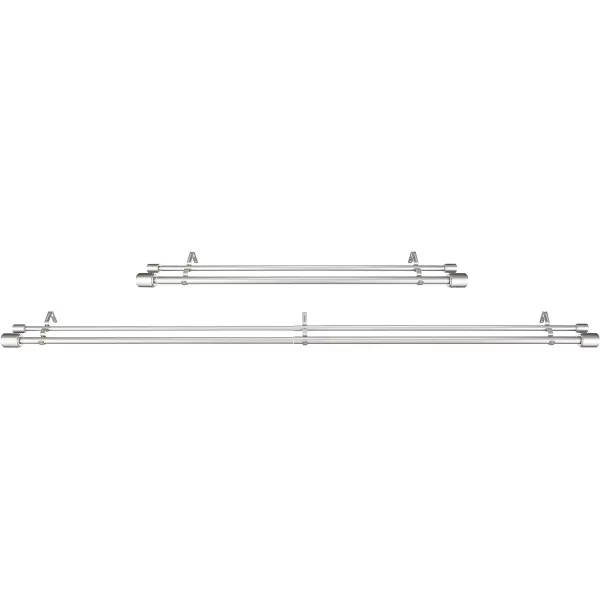 Amazon Basics 1Inch Wall Curtain Rod with Cap Finials 36 to 72 NickelNickel