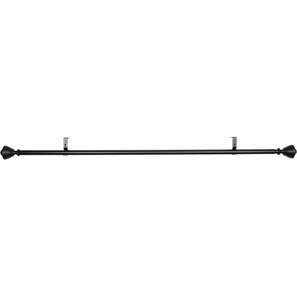 Amazon Basics 1Inch Wall Curtain Rod with Urn Finials 36 to 72 NickelBlack