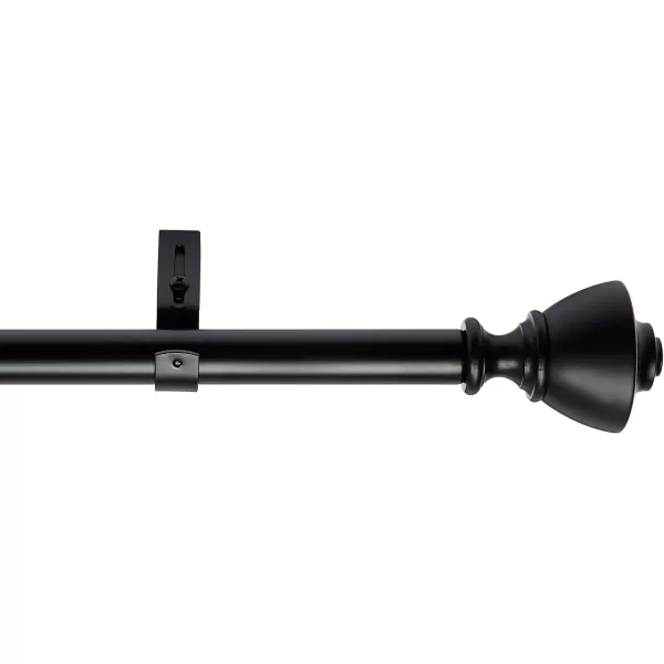 Amazon Basics 1Inch Wall Curtain Rod with Urn Finials 36 to 72 NickelBlack