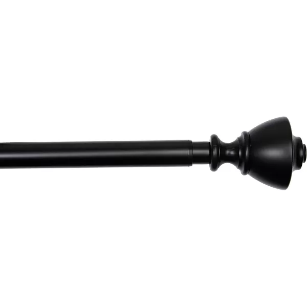 Amazon Basics 1Inch Wall Curtain Rod with Urn Finials 36 to 72 NickelBlack