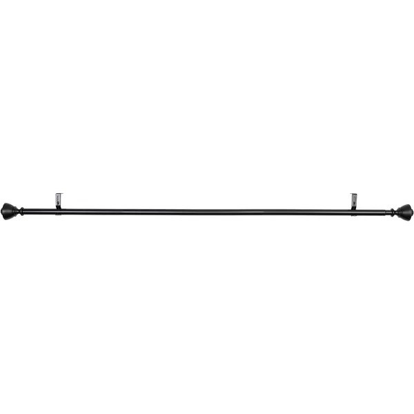 Amazon Basics 1Inch Wall Curtain Rod with Urn Finials 36 to 72 NickelBlack