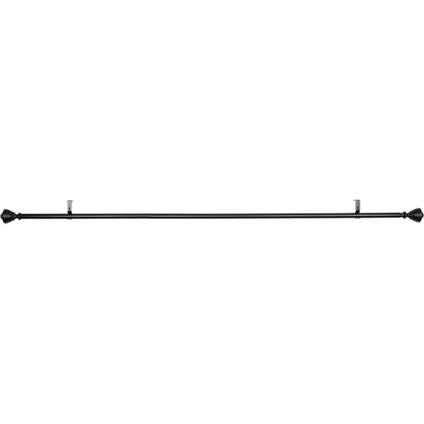 Amazon Basics 1Inch Wall Curtain Rod with Urn Finials 36 to 72 NickelBlack