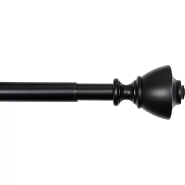 Amazon Basics 1Inch Wall Curtain Rod with Urn Finials 36 to 72 NickelBlack