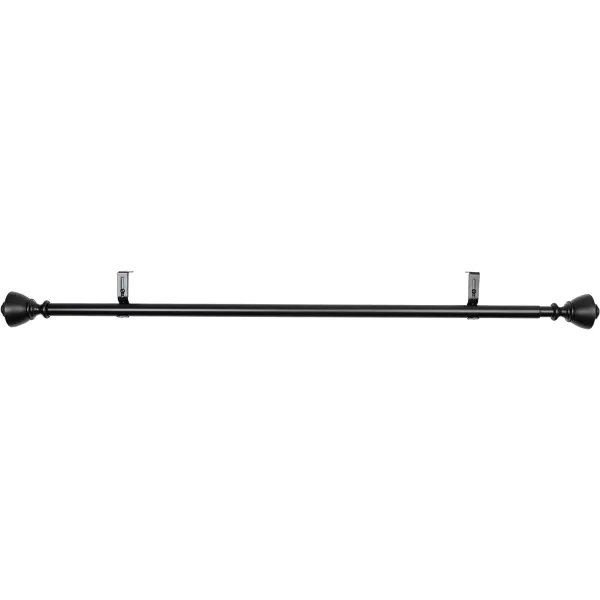 Amazon Basics 1Inch Wall Curtain Rod with Urn Finials 36 to 72 NickelBlack