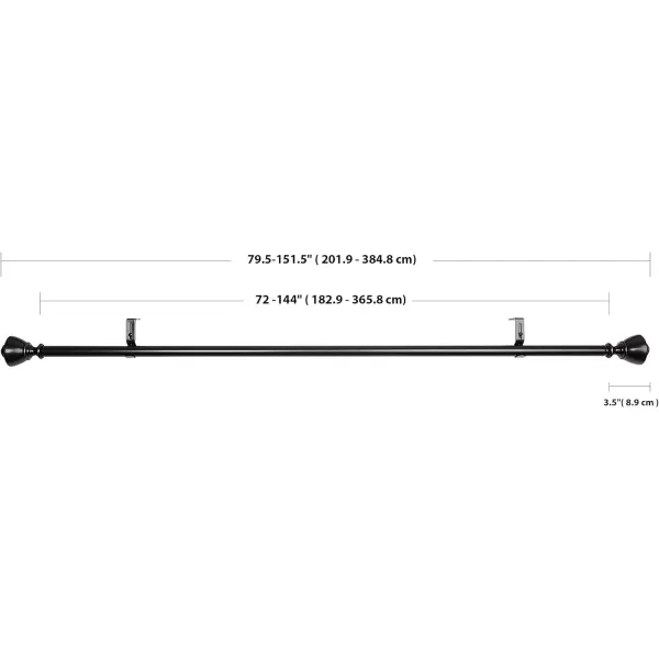 Amazon Basics 1Inch Wall Curtain Rod with Urn Finials 36 to 72 NickelBronze