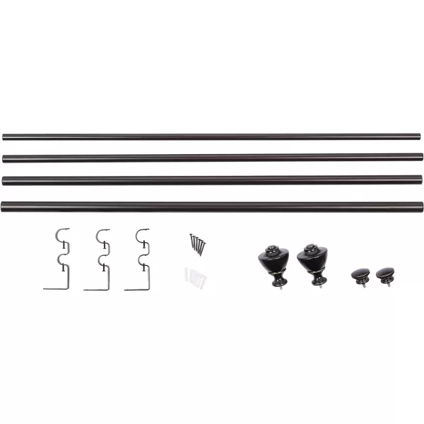 Amazon Basics 1Inch Wall Curtain Rod with Urn Finials 36 to 72 NickelBronze