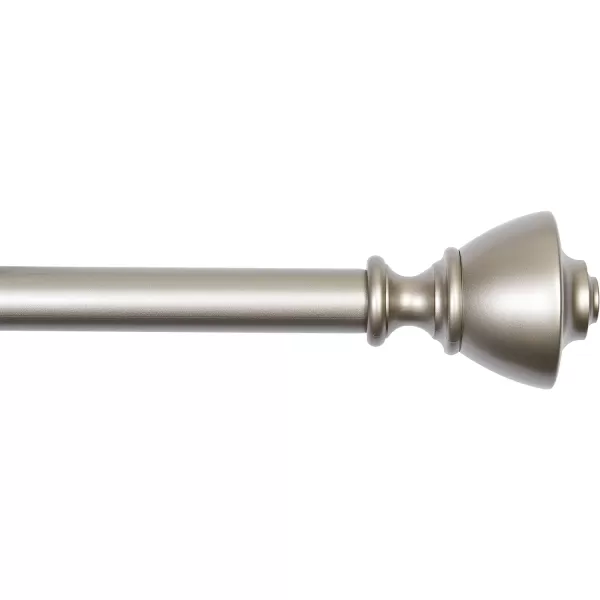Amazon Basics 1Inch Wall Curtain Rod with Urn Finials 36 to 72 NickelBronze