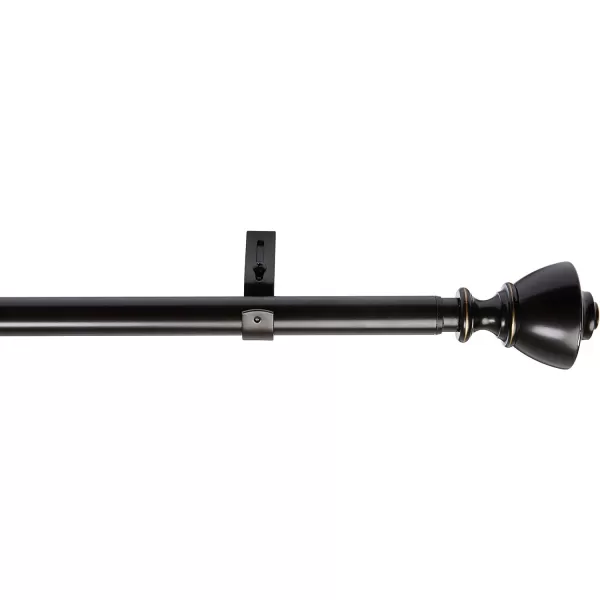 Amazon Basics 1Inch Wall Curtain Rod with Urn Finials 36 to 72 NickelBronze