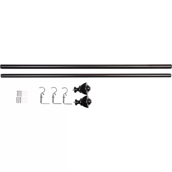 Amazon Basics 1Inch Wall Curtain Rod with Urn Finials 36 to 72 NickelBronze