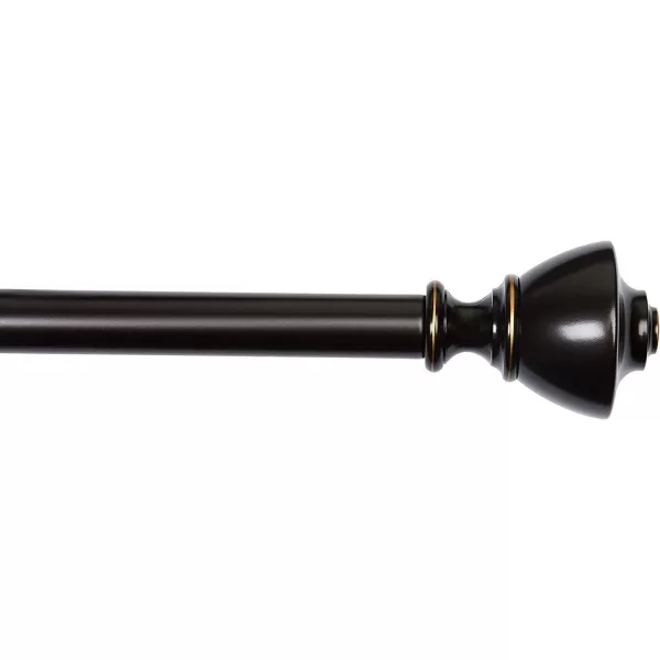 Amazon Basics 1Inch Wall Curtain Rod with Urn Finials 36 to 72 NickelBronze