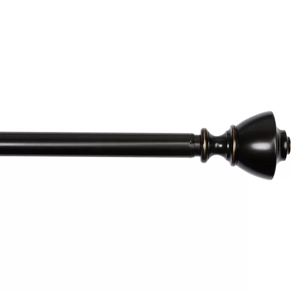 Amazon Basics 1Inch Wall Curtain Rod with Urn Finials 36 to 72 NickelBronze