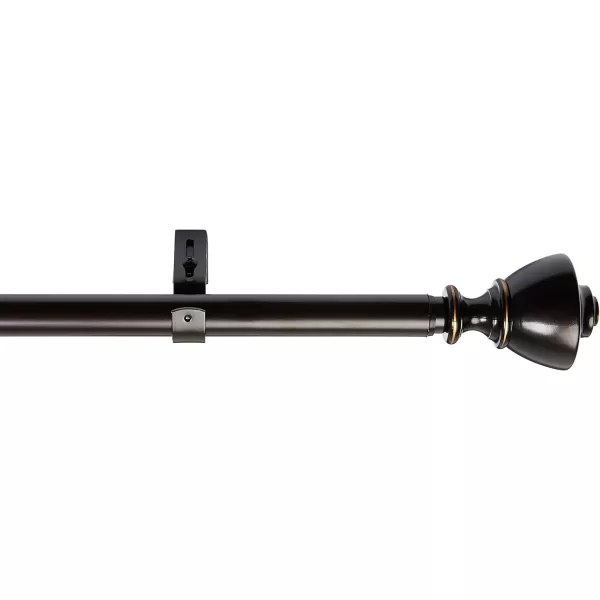 Amazon Basics 1Inch Wall Curtain Rod with Urn Finials 36 to 72 NickelBronze