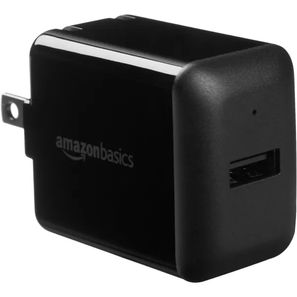 Amazon Basics 24W TwoPort USBA Wall Charger 12W 24A per port for Phones iPhone 1514131211X Samsung and more nonPPS BlackBlack