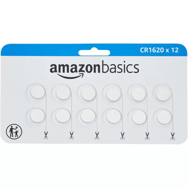 Amazon Basics 2Pack CR1632 Lithium Coin Cell Battery 3 Volt Long Lasting Power MercuryFree12 Count Pack of 1