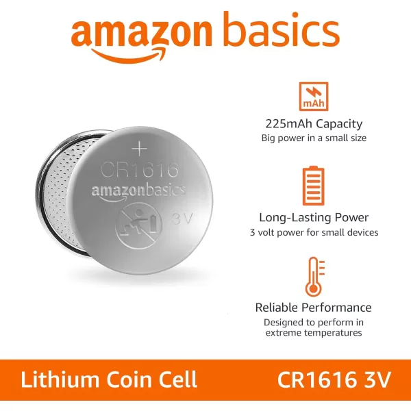 Amazon Basics 2Pack CR1632 Lithium Coin Cell Battery 3 Volt Long Lasting Power MercuryFree12 Count Pack of 1