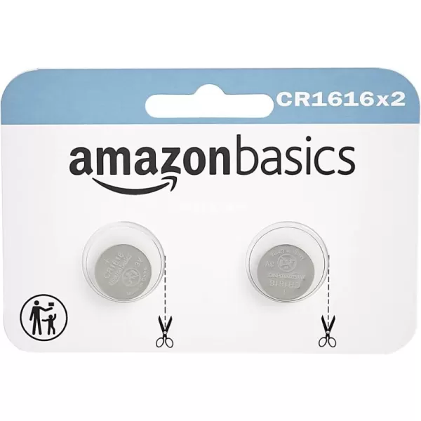 Amazon Basics 2Pack CR1632 Lithium Coin Cell Battery 3 Volt Long Lasting Power MercuryFree2 Count Pack of 1