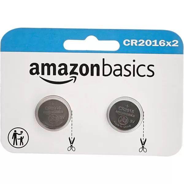 Amazon Basics 2Pack CR1632 Lithium Coin Cell Battery 3 Volt Long Lasting Power MercuryFree2 Count Pack of 1