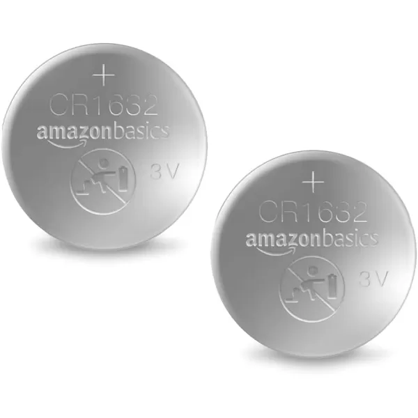 Amazon Basics 2Pack CR1632 Lithium Coin Cell Battery 3 Volt Long Lasting Power MercuryFree2 Count Pack of 1