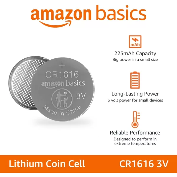 Amazon Basics 2Pack CR1632 Lithium Coin Cell Battery 3 Volt Long Lasting Power MercuryFree6 Count Pack of 1