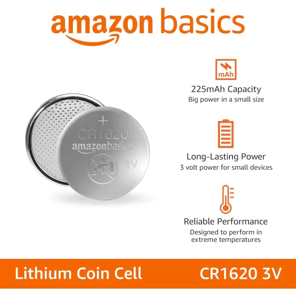 Amazon Basics 2Pack CR1632 Lithium Coin Cell Battery 3 Volt Long Lasting Power MercuryFree6 Count Pack of 1
