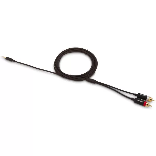 Amazon Basics 35mm to 2Male RCA Adapter Audio Stereo Cable For Speaker 25 Feet8 Feet