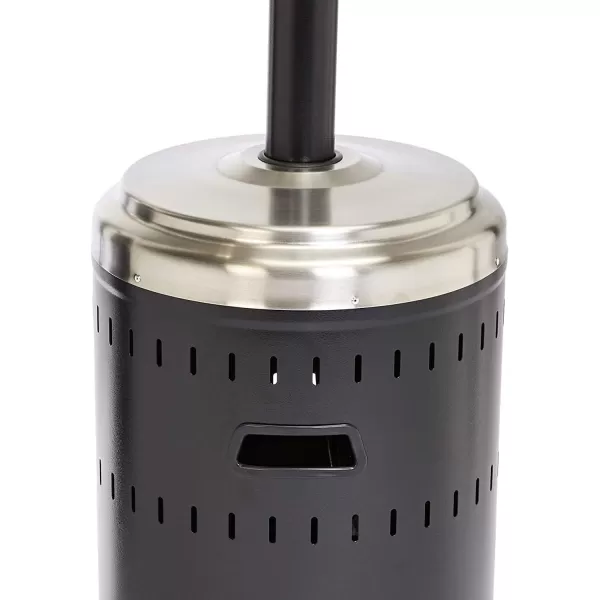 Amazon Basics 46000 BTU Outdoor Propane Patio Heater with Wheels Commercial  Residential Large BlackStainless SteelBlackStainless Steel