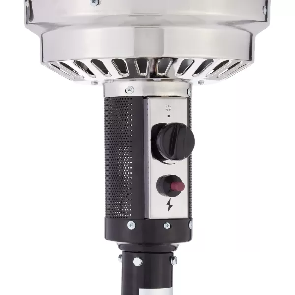 Amazon Basics 46000 BTU Outdoor Propane Patio Heater with Wheels Commercial  Residential Large BlackStainless SteelHavana Bronze