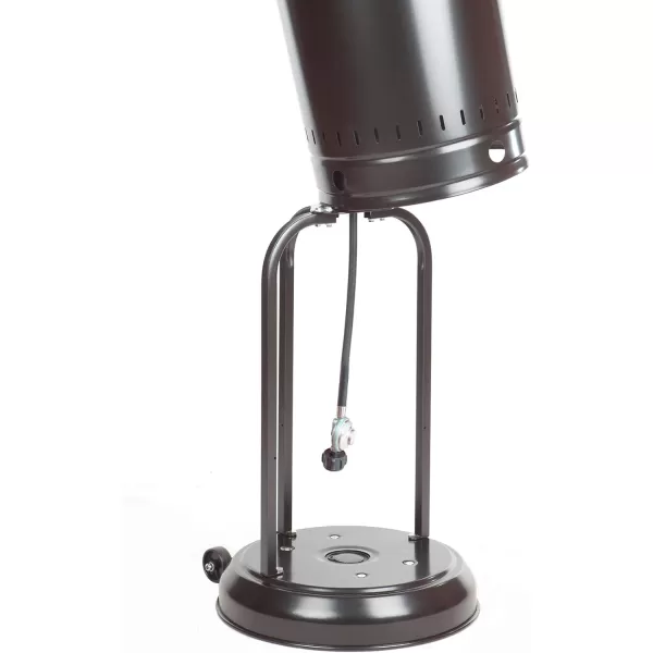 Amazon Basics 46000 BTU Outdoor Propane Patio Heater with Wheels Commercial  Residential Large BlackStainless SteelHavana Bronze