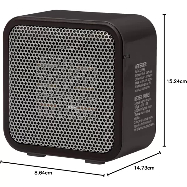 Amazon Basics 500Watt Ceramic Small Space Personal Mini Heater  BlueBlack