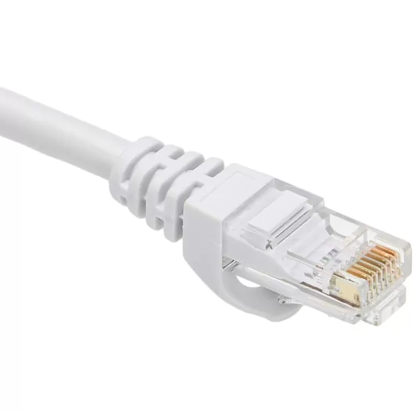 Amazon Basics 5Pack RJ45 Cat 6 Ethernet Patch Cable 10Gpbs HighSpeed Cable GoldPlated Snagless 10 Foot MulticolorWhite