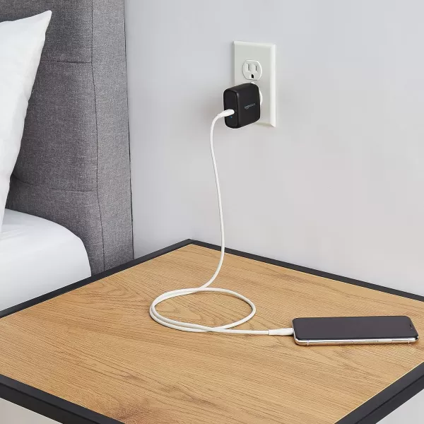 Amazon Basics 68W TwoPort GaN Wall Charger with 1 USBC 60W  1 USBA Ports 18W with PD for Laptops Tablets  Phones iPhone 1514131211XiPadMacPro Samsung  more nonPPS BlackBlack