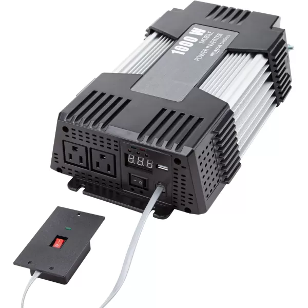 Amazon Basics 750W Car Power Inverter 12V to 110V for Vehicles Grey 834 x 52 x 22 inchesGrey