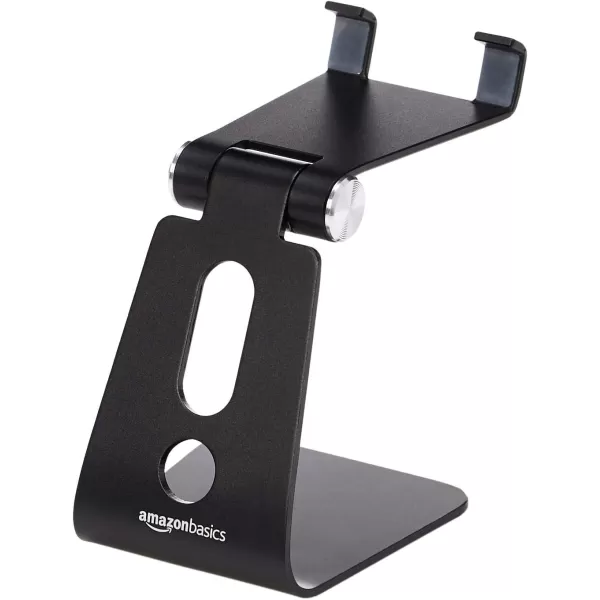 Amazon Basics Adjustable Aluminum Cell Phone Desk Stand for iPhone and Android BlackBlack