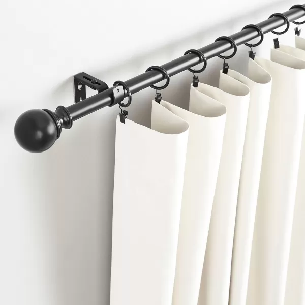 Amazon Basics Adjustable Curtain Rod Wall Bracket Hooks Set of 2 Silver NickelBlack