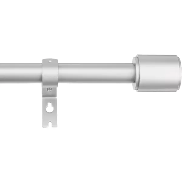 Amazon Basics Adjustable Curtain Rod Wall Bracket Hooks Set of 2 Silver NickelSilver Nickel