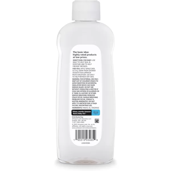 Amazon Basics Baby Oil Lavender Scented 14 Fluid Ounce 1Pack Previously Solimo14 Fl Oz Pack of 4