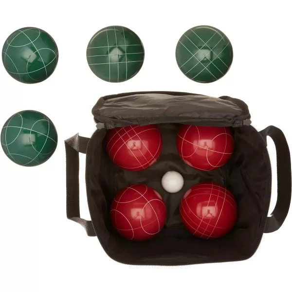 Amazon Basics Bocce Ball Outdoor Yard Games Set with Soft Carrying Case100mm