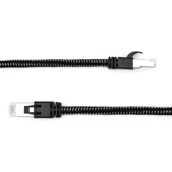 Amazon Basics Braided RJ45 Cat7 Gigabit Ethernet Patch Internet Cable  3 Feet Black3Foot