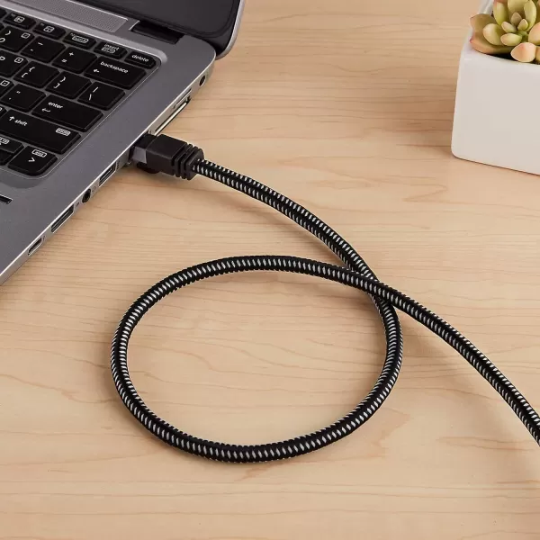 Amazon Basics Braided RJ45 Cat7 Gigabit Ethernet Patch Internet Cable  3 Feet Black3Foot