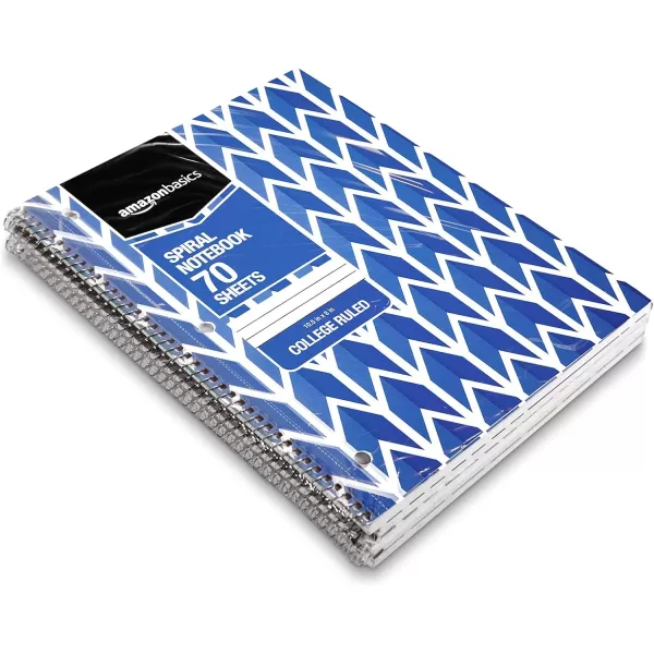 Amazon Basics College Ruled Wirebound Spiral Notebook 100 Sheet  5Pack Assorted Sunburst Pattern ColorsAssorted Lattice Pattern