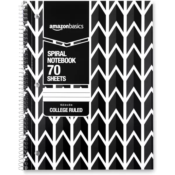 Amazon Basics College Ruled Wirebound Spiral Notebook 100 Sheet  5Pack Assorted Sunburst Pattern ColorsAssorted Lattice Pattern